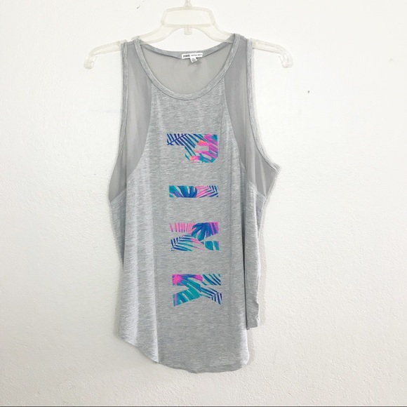 PINK Victoria's Secret Tops - 2/$20 Grey PINK Super Soft Tank Size Medium